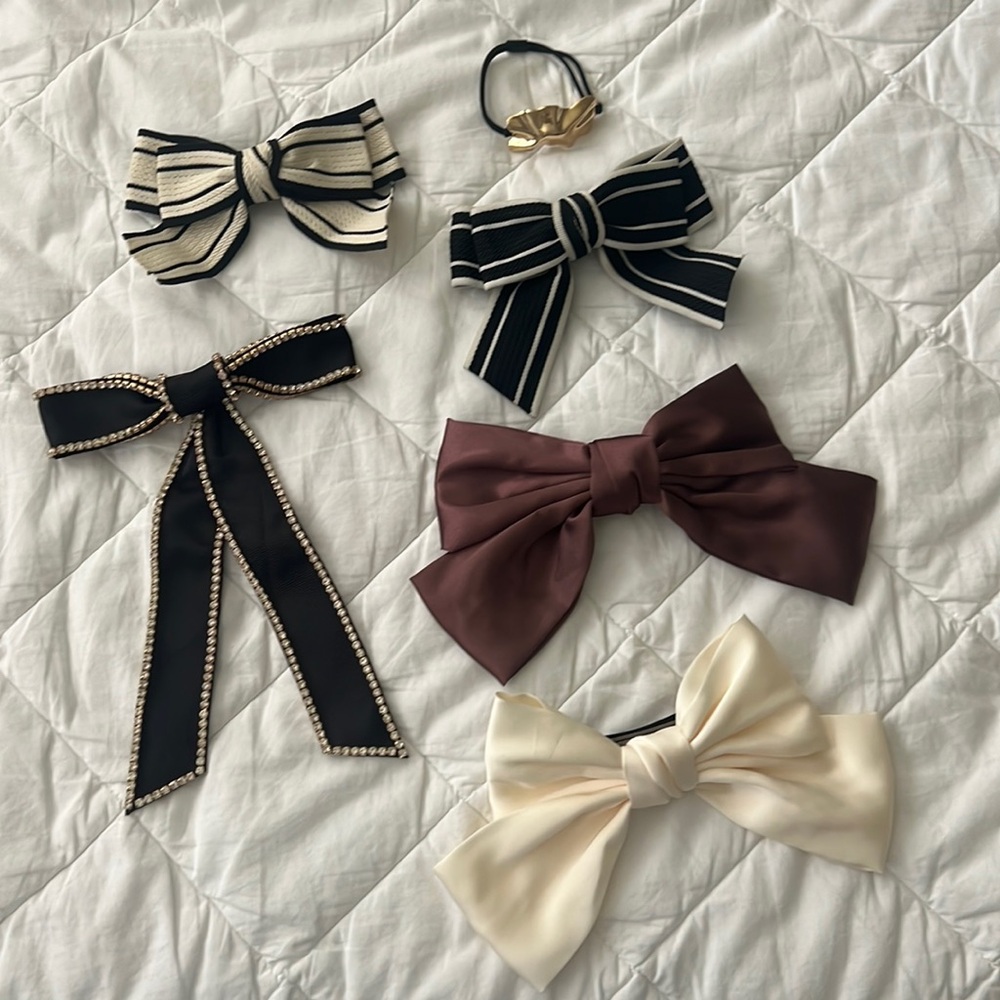 Elegant Hair Bow Hair Clip LOT of five bows